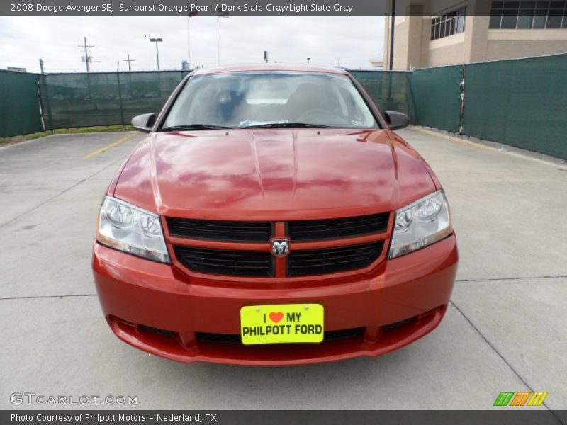 Sunburst Orange Pearl / Dark Slate Gray/Light Slate Gray 2008 Dodge Avenger SE