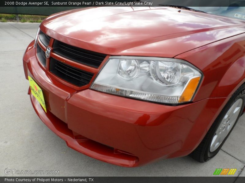 Sunburst Orange Pearl / Dark Slate Gray/Light Slate Gray 2008 Dodge Avenger SE