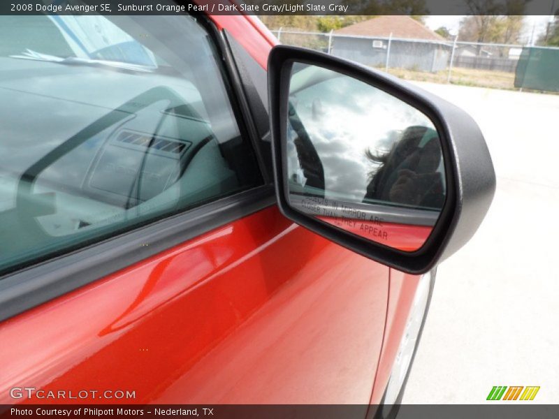 Sunburst Orange Pearl / Dark Slate Gray/Light Slate Gray 2008 Dodge Avenger SE