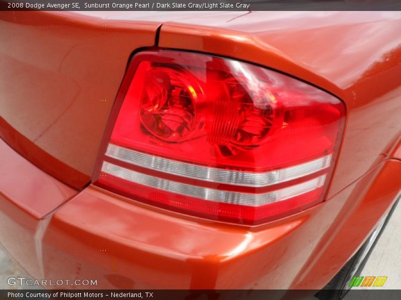 Sunburst Orange Pearl / Dark Slate Gray/Light Slate Gray 2008 Dodge Avenger SE