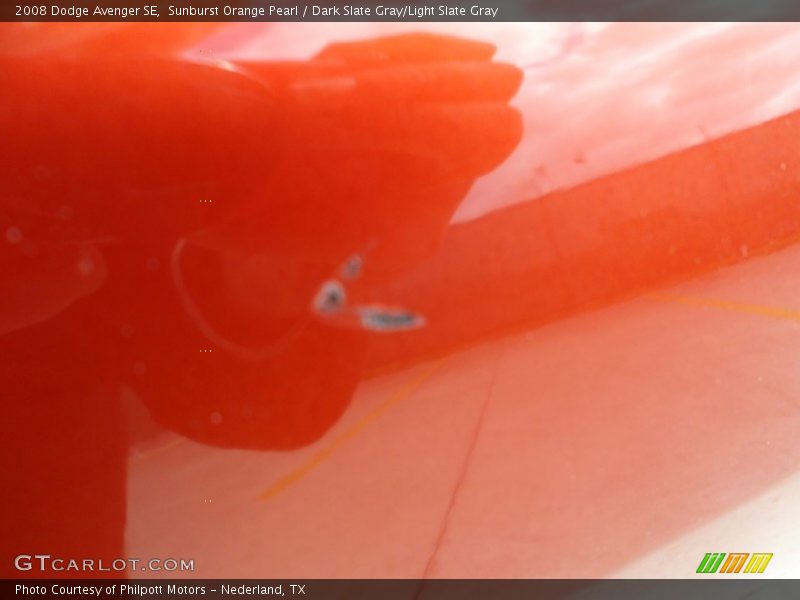 Sunburst Orange Pearl / Dark Slate Gray/Light Slate Gray 2008 Dodge Avenger SE