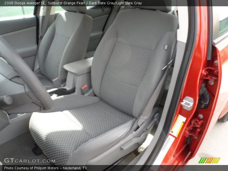 Sunburst Orange Pearl / Dark Slate Gray/Light Slate Gray 2008 Dodge Avenger SE