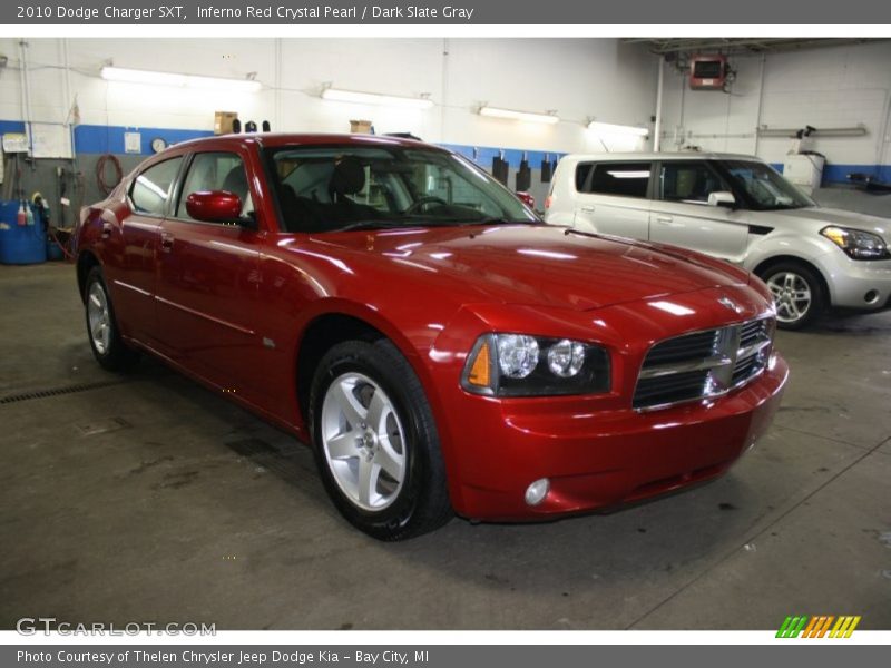 Inferno Red Crystal Pearl / Dark Slate Gray 2010 Dodge Charger SXT