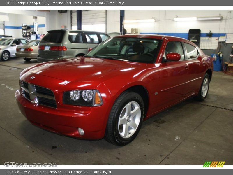 Inferno Red Crystal Pearl / Dark Slate Gray 2010 Dodge Charger SXT