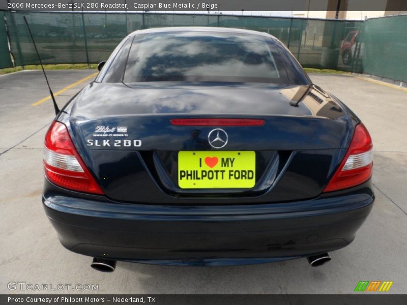 Caspian Blue Metallic / Beige 2006 Mercedes-Benz SLK 280 Roadster