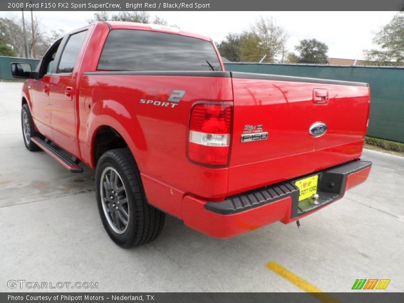 Bright Red / Black/Red Sport 2008 Ford F150 FX2 Sport SuperCrew