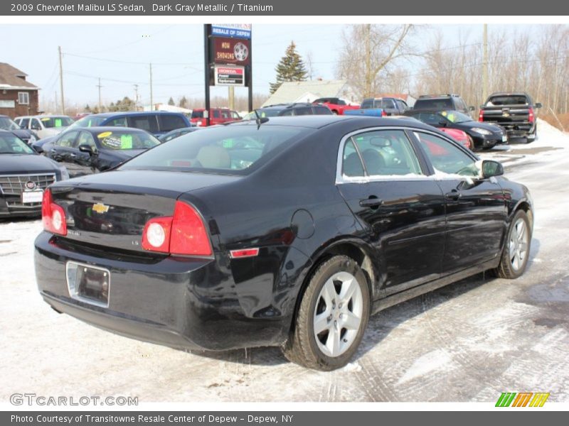 Dark Gray Metallic / Titanium 2009 Chevrolet Malibu LS Sedan