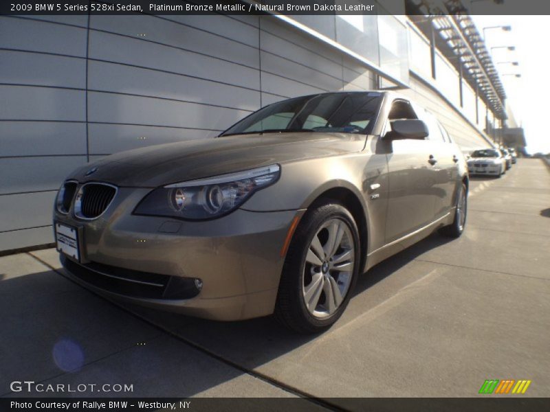 Platinum Bronze Metallic / Natural Brown Dakota Leather 2009 BMW 5 Series 528xi Sedan
