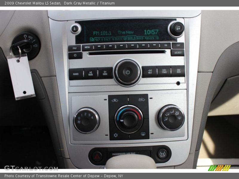 Dark Gray Metallic / Titanium 2009 Chevrolet Malibu LS Sedan