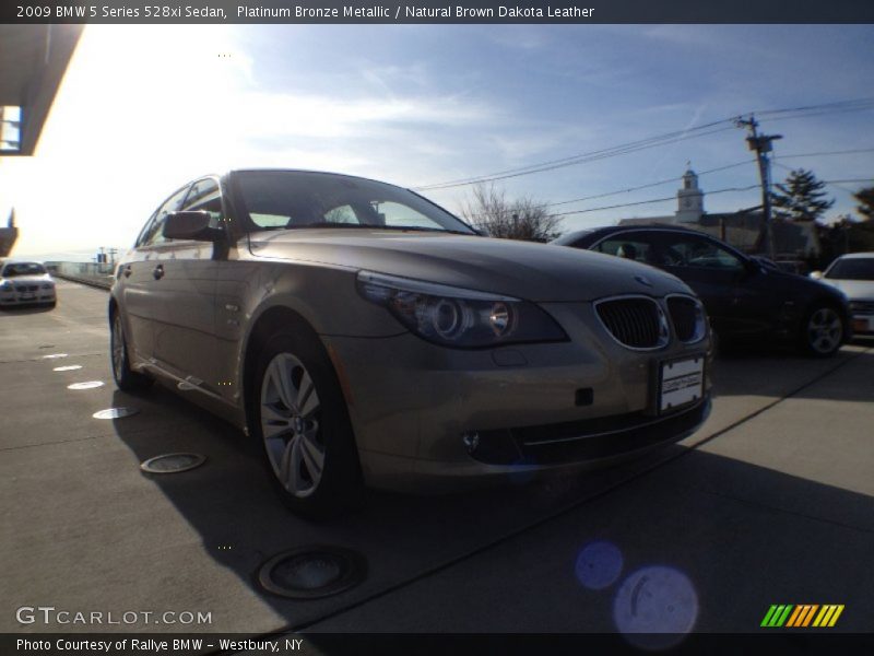 Platinum Bronze Metallic / Natural Brown Dakota Leather 2009 BMW 5 Series 528xi Sedan