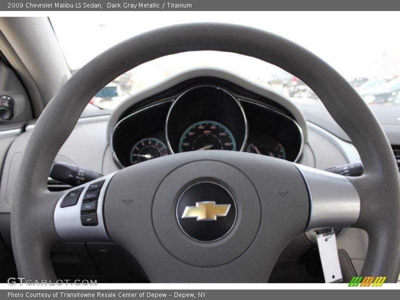 Dark Gray Metallic / Titanium 2009 Chevrolet Malibu LS Sedan