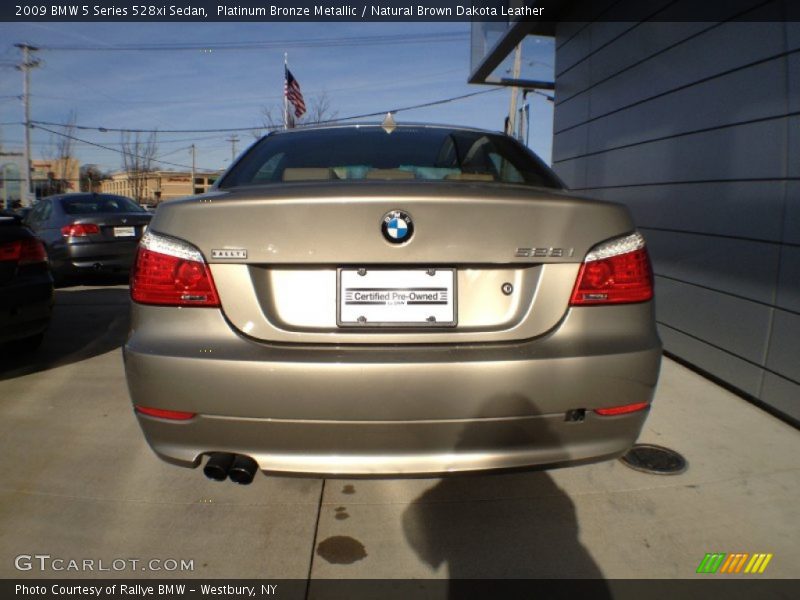 Platinum Bronze Metallic / Natural Brown Dakota Leather 2009 BMW 5 Series 528xi Sedan