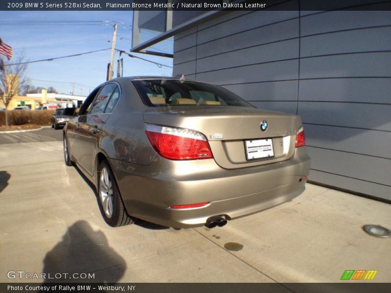 Platinum Bronze Metallic / Natural Brown Dakota Leather 2009 BMW 5 Series 528xi Sedan