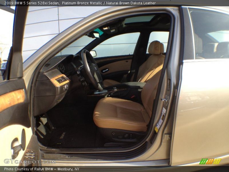 Platinum Bronze Metallic / Natural Brown Dakota Leather 2009 BMW 5 Series 528xi Sedan