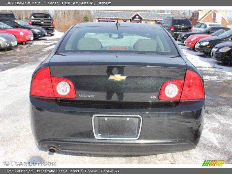 Dark Gray Metallic / Titanium 2009 Chevrolet Malibu LS Sedan