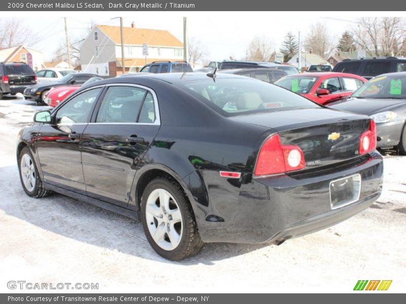 Dark Gray Metallic / Titanium 2009 Chevrolet Malibu LS Sedan