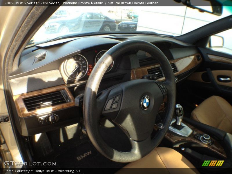Platinum Bronze Metallic / Natural Brown Dakota Leather 2009 BMW 5 Series 528xi Sedan