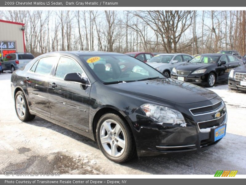 Dark Gray Metallic / Titanium 2009 Chevrolet Malibu LS Sedan