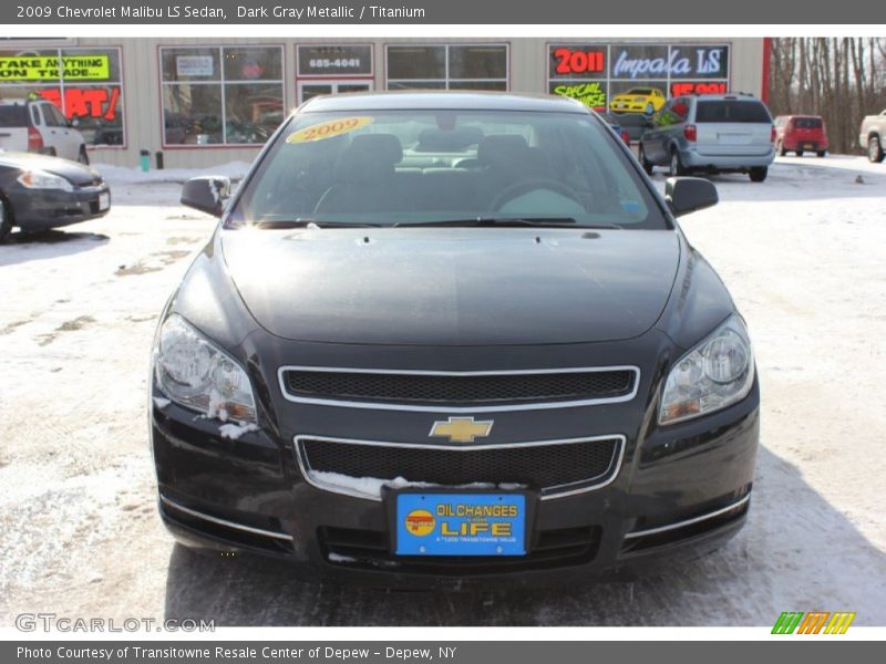 Dark Gray Metallic / Titanium 2009 Chevrolet Malibu LS Sedan