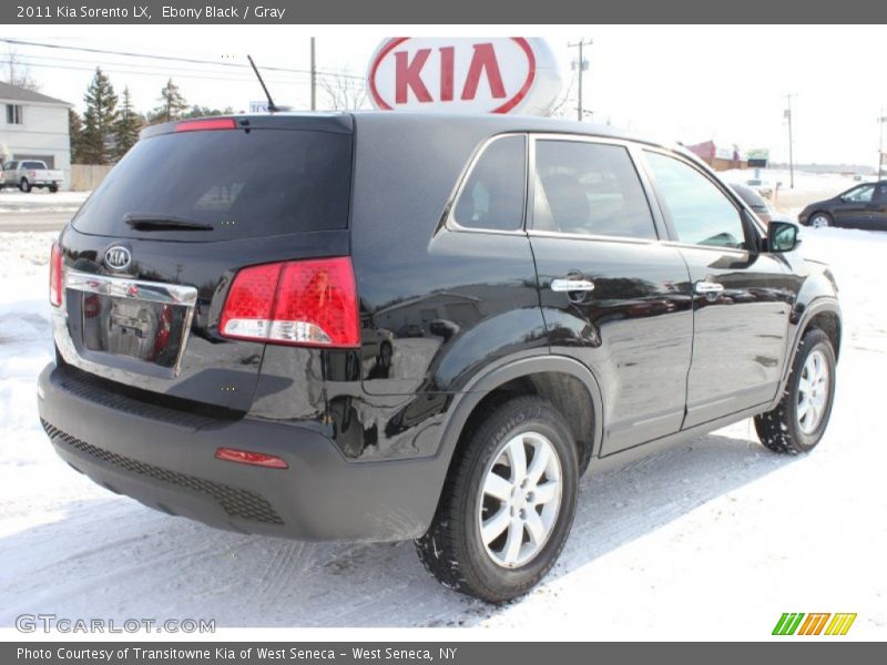 Ebony Black / Gray 2011 Kia Sorento LX