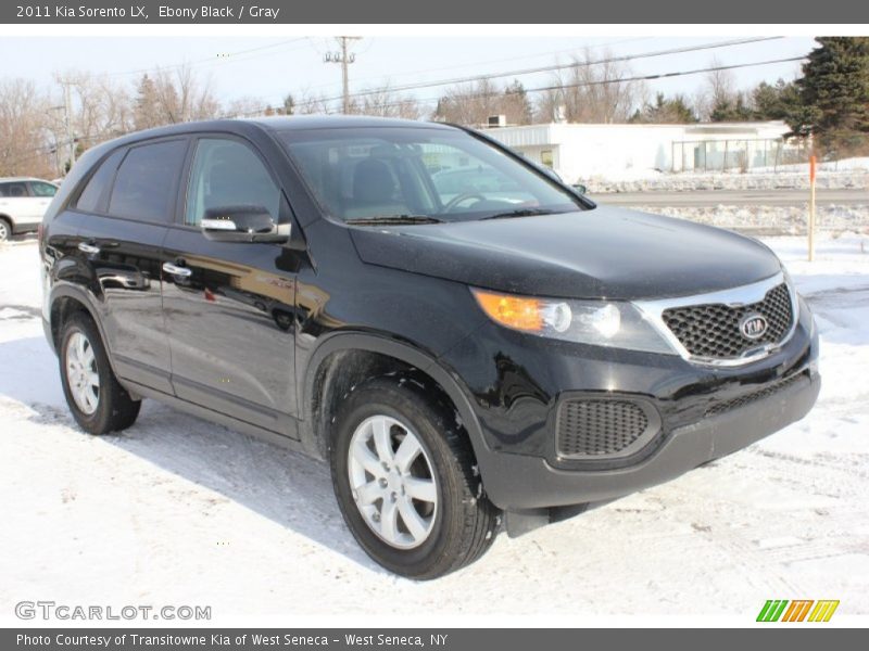 Ebony Black / Gray 2011 Kia Sorento LX