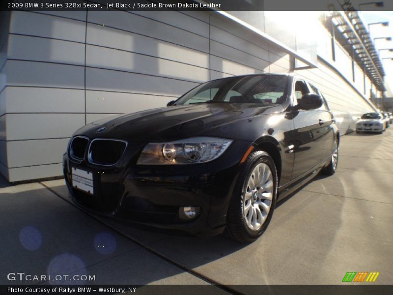 Jet Black / Saddle Brown Dakota Leather 2009 BMW 3 Series 328xi Sedan