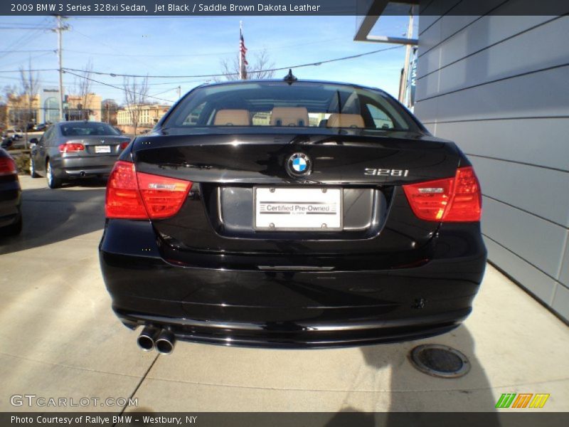 Jet Black / Saddle Brown Dakota Leather 2009 BMW 3 Series 328xi Sedan