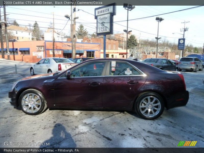 Black Cherry / Cashmere/Cocoa 2009 Cadillac CTS 4 AWD Sedan