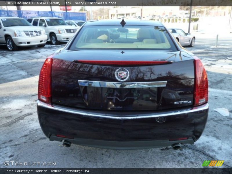 Black Cherry / Cashmere/Cocoa 2009 Cadillac CTS 4 AWD Sedan