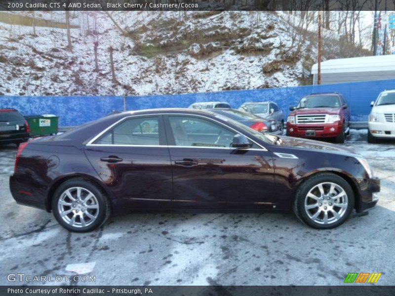 Black Cherry / Cashmere/Cocoa 2009 Cadillac CTS 4 AWD Sedan