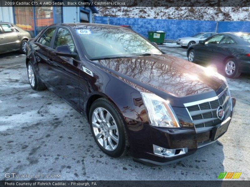 Black Cherry / Cashmere/Cocoa 2009 Cadillac CTS 4 AWD Sedan