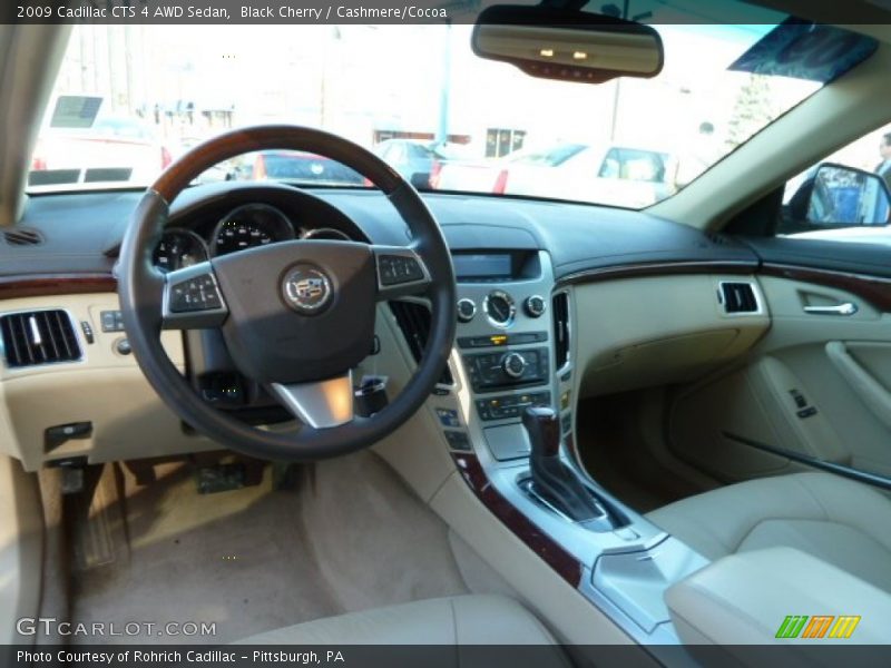 Black Cherry / Cashmere/Cocoa 2009 Cadillac CTS 4 AWD Sedan