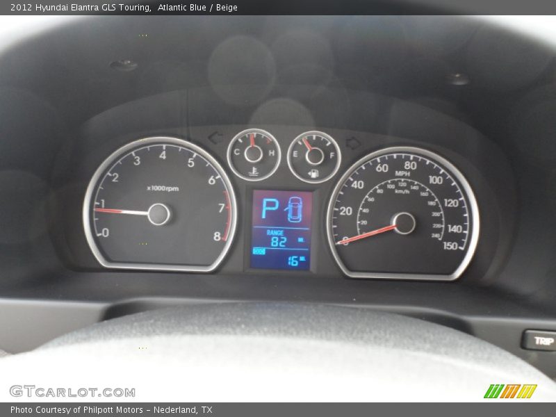 Atlantic Blue / Beige 2012 Hyundai Elantra GLS Touring