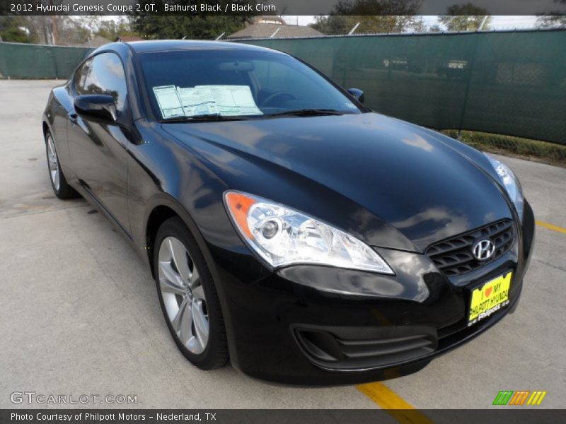 Bathurst Black / Black Cloth 2012 Hyundai Genesis Coupe 2.0T
