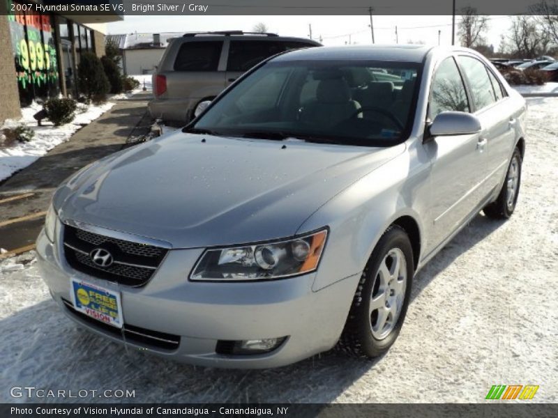 Bright Silver / Gray 2007 Hyundai Sonata SE V6
