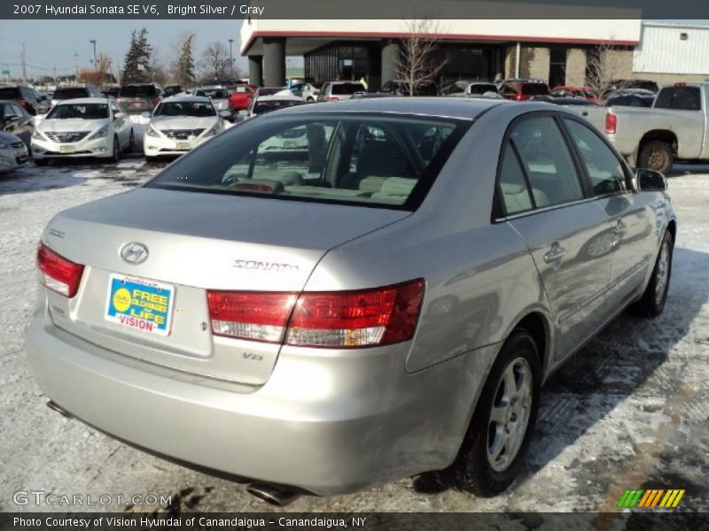 Bright Silver / Gray 2007 Hyundai Sonata SE V6