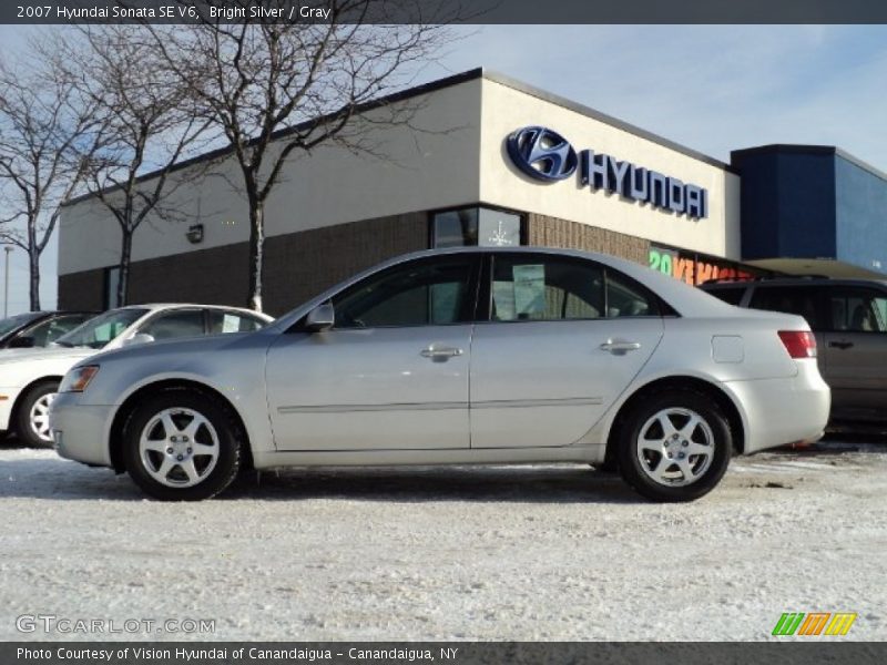 Bright Silver / Gray 2007 Hyundai Sonata SE V6