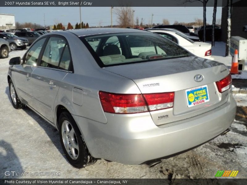 Bright Silver / Gray 2007 Hyundai Sonata SE V6