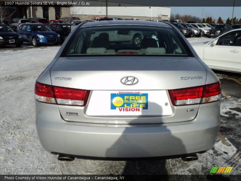 Bright Silver / Gray 2007 Hyundai Sonata SE V6