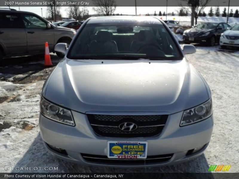 Bright Silver / Gray 2007 Hyundai Sonata SE V6
