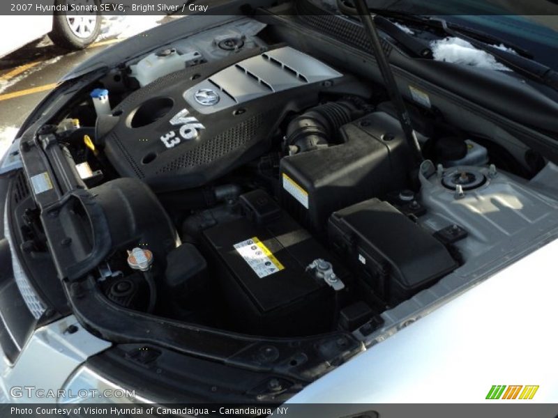 Bright Silver / Gray 2007 Hyundai Sonata SE V6