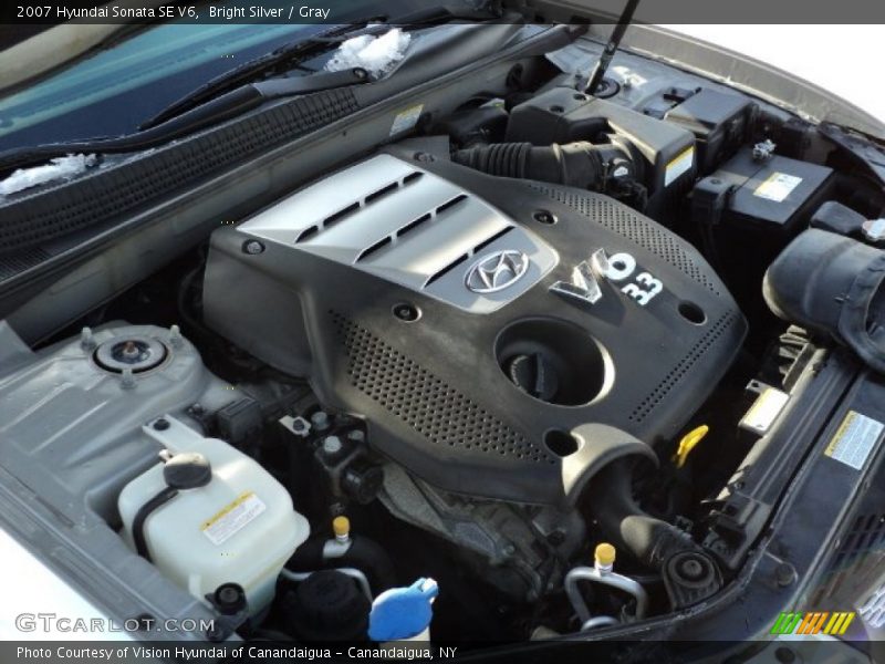 Bright Silver / Gray 2007 Hyundai Sonata SE V6