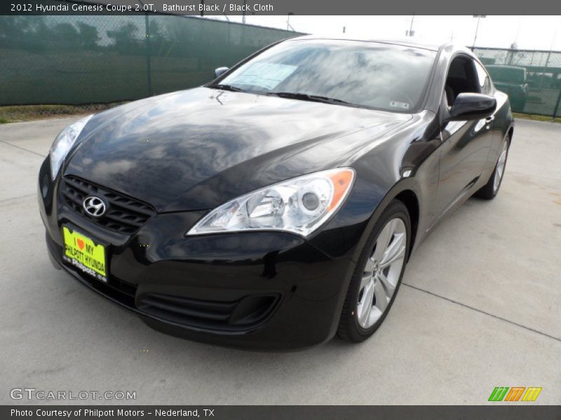 Bathurst Black / Black Cloth 2012 Hyundai Genesis Coupe 2.0T