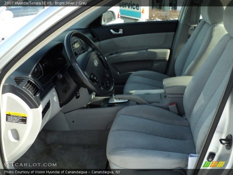 Bright Silver / Gray 2007 Hyundai Sonata SE V6