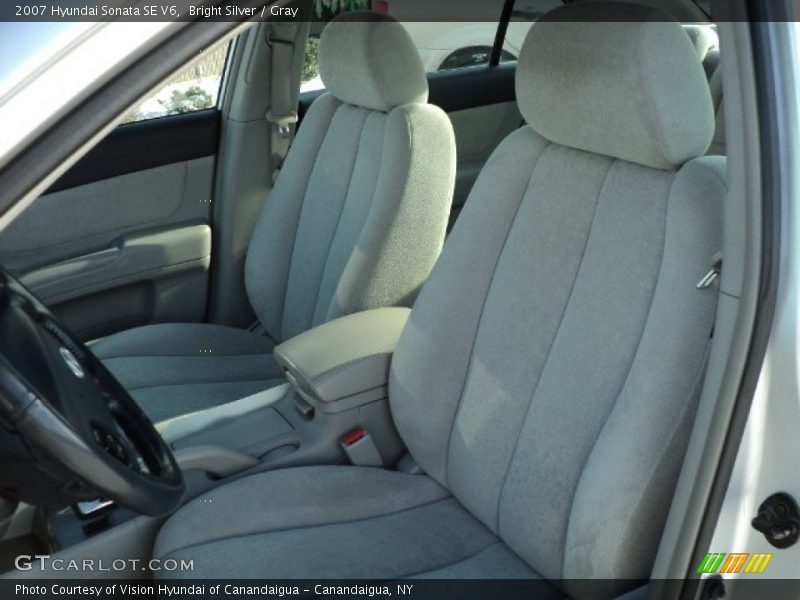 Bright Silver / Gray 2007 Hyundai Sonata SE V6
