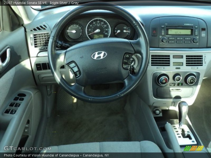 Bright Silver / Gray 2007 Hyundai Sonata SE V6