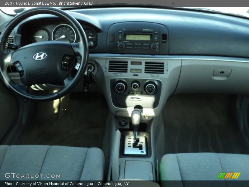 Bright Silver / Gray 2007 Hyundai Sonata SE V6