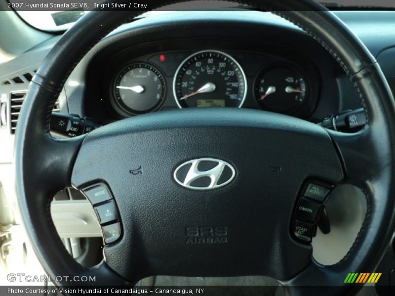 Bright Silver / Gray 2007 Hyundai Sonata SE V6