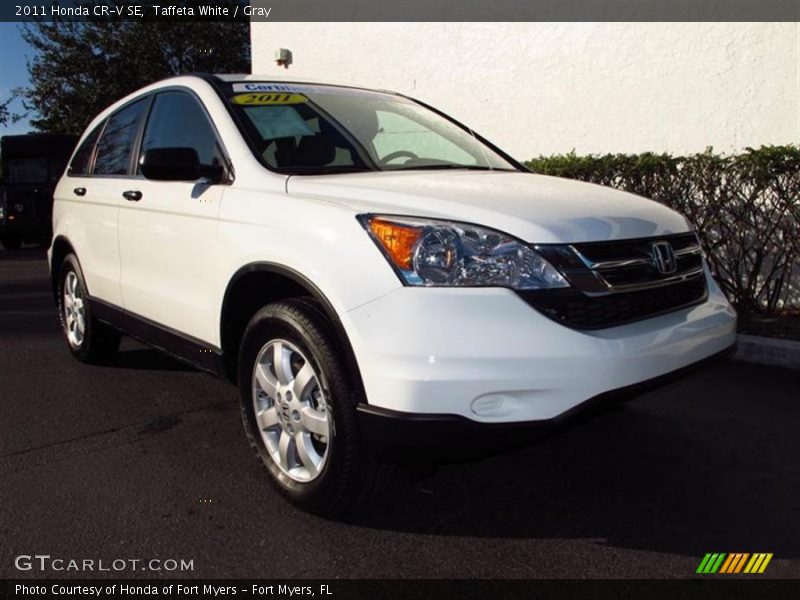 Taffeta White / Gray 2011 Honda CR-V SE