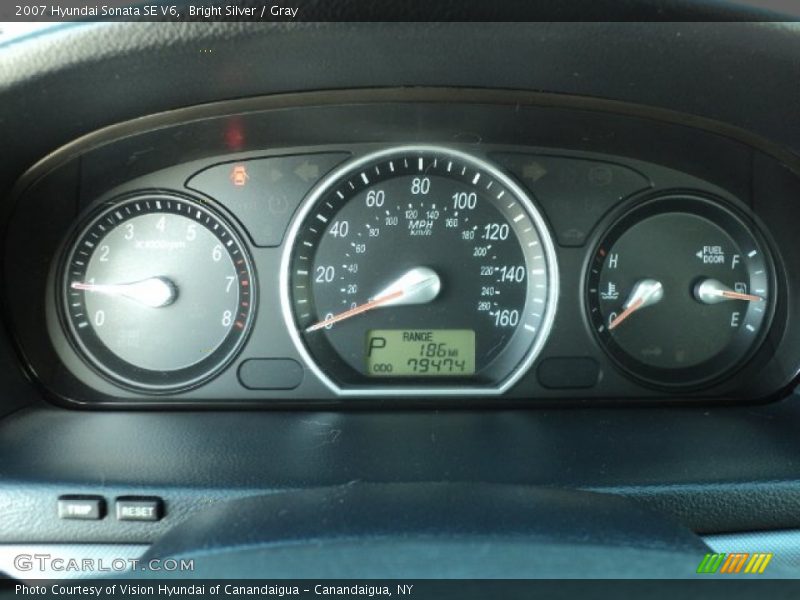 Bright Silver / Gray 2007 Hyundai Sonata SE V6